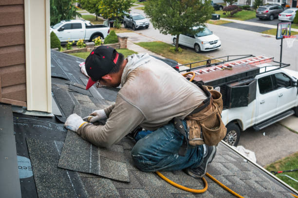 Professional Roof Inspection technician working in Beaverton, MI